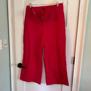 LOFT Vibrant Red Wide Leg Pants
